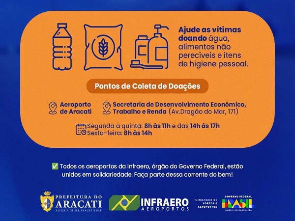 Prefeitura do Aracati na Mobilização para ajudar o povo do Rio Grande do Sul